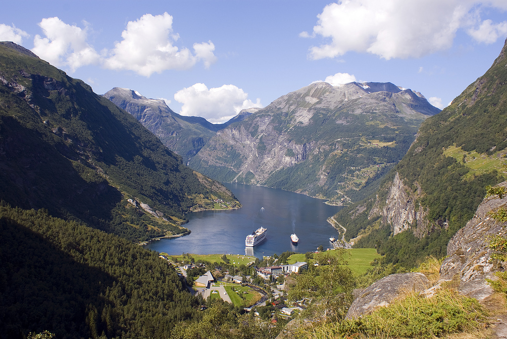 Cruising the Norwegian Fjords. - cruise ships