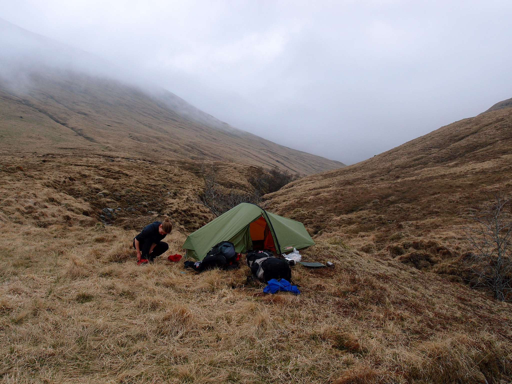 camping in the wilderness